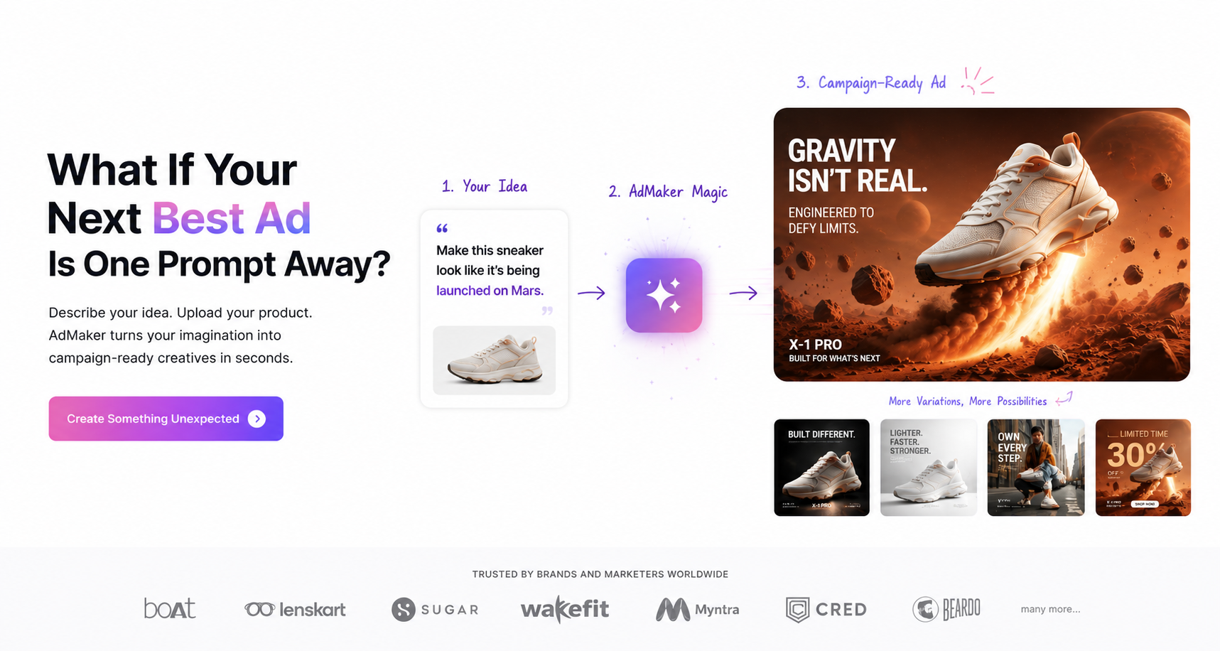 What if your next best ad is one prompt away? AdMaker turns your imagination into campaign-ready creatives.